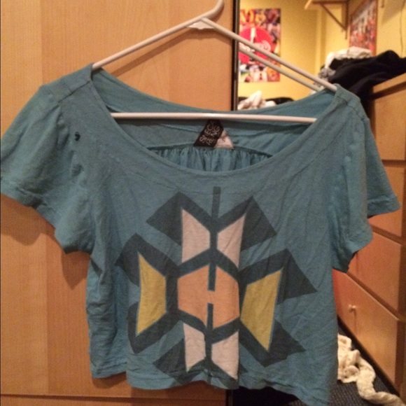 Light blue crop top