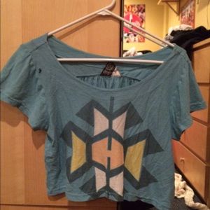 Light blue crop top