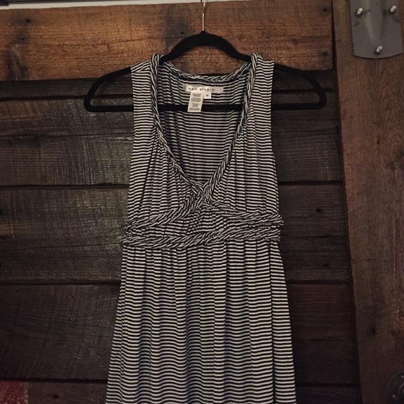 Max Studio Maxi Dress Navy and White - Size M