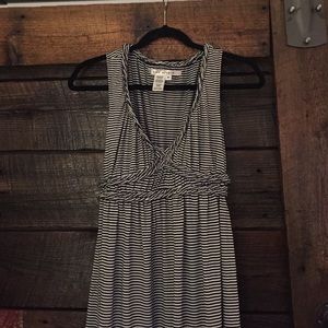 Max Studio Maxi Dress Navy and White - Size M