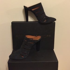 Rebecca Minkoff black mules