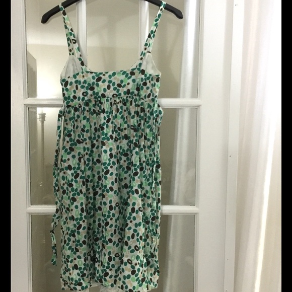 Zara Basic Green Dotted Babydoll Dress - Picture 3 of 4
