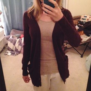 Purple Cardigan with Pockets