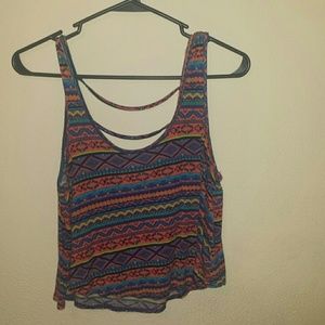 Aztec crop tank top