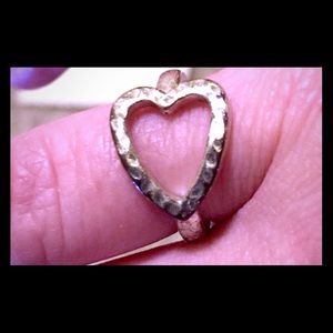 ModCloth Silver Heart Ring - Size 7