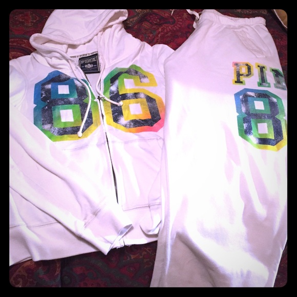 PINK Sweatsuit full of color!!