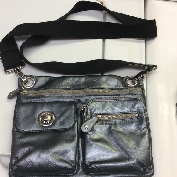 Metallic cross body bag