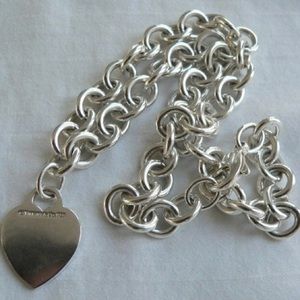 Tiffany & Co. Sterling Silver Heart Chain Necklace
