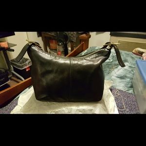 Authentic  Coach Black Leather Hobo Tote Shoulder