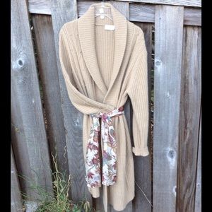 Loft tan sweater coat