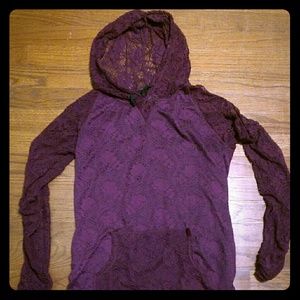🔥SALE🔥Vanity Purple Lace Tunic Hoodie