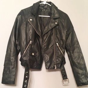 💥SALE💥NWOT faux leather motorcycle jacket