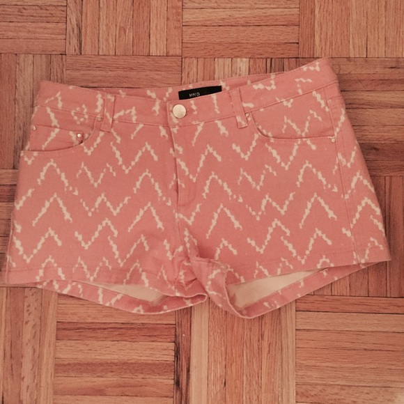 Printed Mango jean shorts
