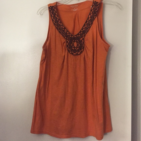 Orange beaded top