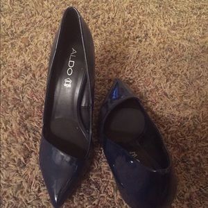 Aldo Navy Blue Pointed Pumps