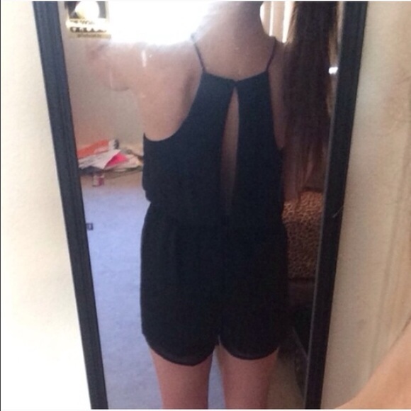Black Chiffon Romper/ Playsuit • Sizes S, M - Picture 3 of 4
