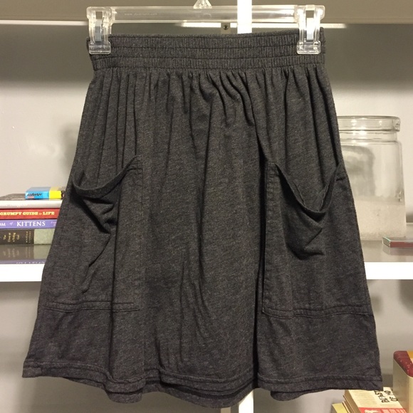 Gray American Apparel Pocket Mini-Skirt