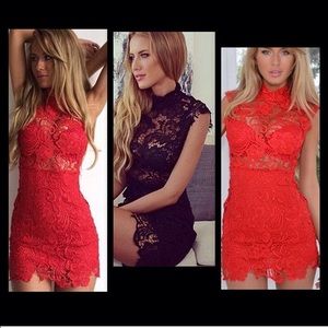 Mesh and lace detail