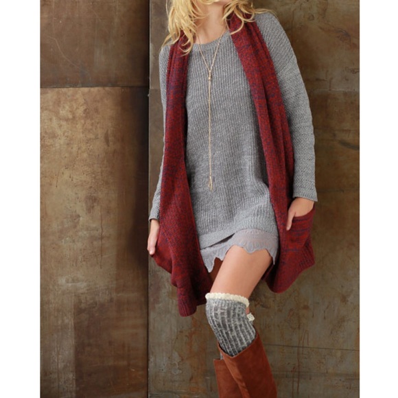 🆕 RAMALIA hello fall knit scarf - RUST - Picture 2 of 4