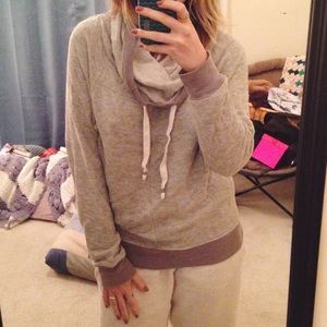 Heather Grey Cowl Neck Pullover