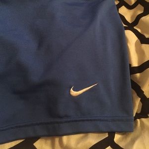 Blue Nike spandex shorts