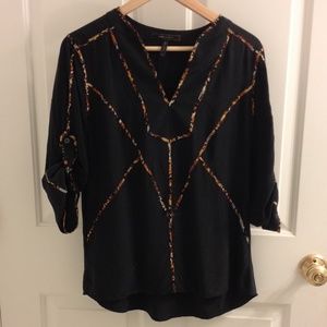 BCBG Maxazria Silk Tribal Blouse