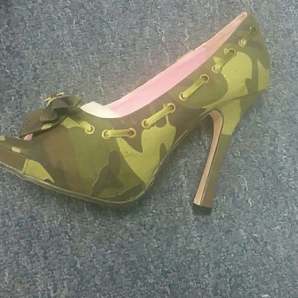 Camouflage open toe heels Halloween - Picture 3 of 8