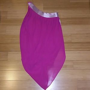 Pink one-shouldered dress