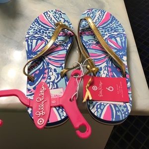 Lilly Pulitzer for Target my fans flip flops