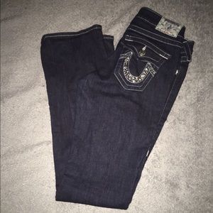 Size 28 Swarovski crystal true religion jeans