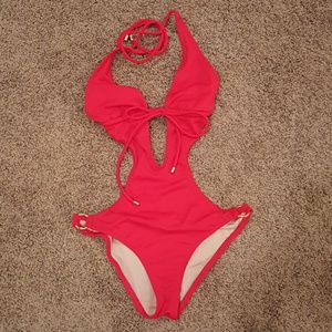 Red Victoria Secret One Piece Swimsuit Red