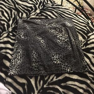 Leopard print mini skirt