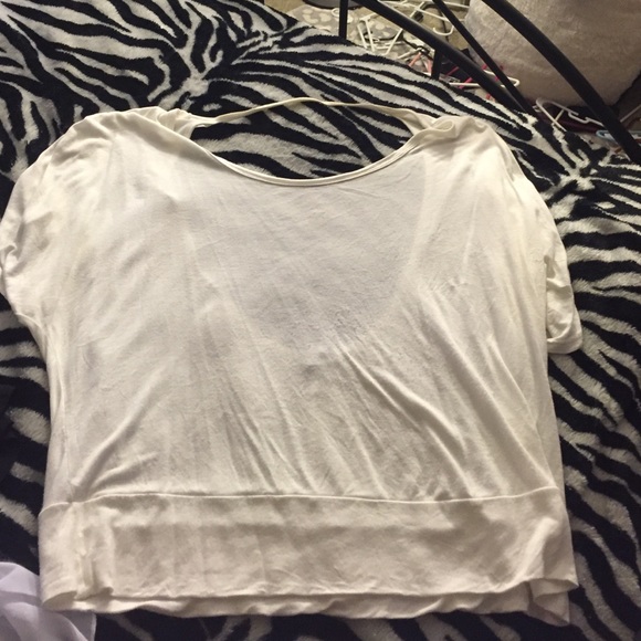 Open back white shirt