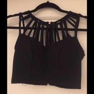 Black crop top