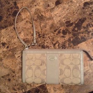 REAL Coach wristlet SILVER