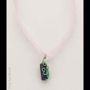 OOAK Handmade Northern Lights Green Necklace