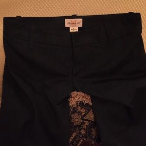 Frankie B wide leg black trousers. Black