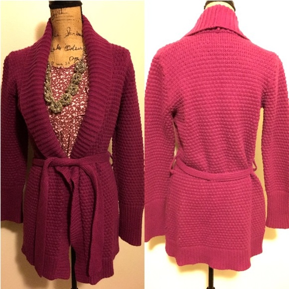 Beautiful long fuchsia sweater