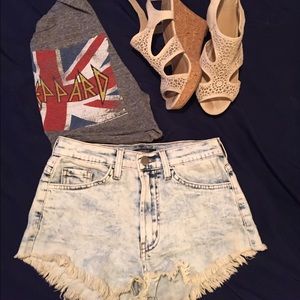 Distressed High Waisted Shorts