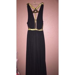 Agaci black backless dress