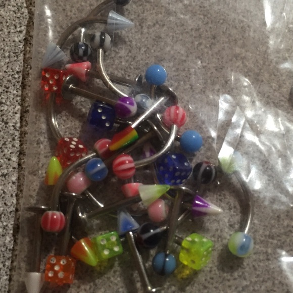 Huge lot 20 eye lip nose ring studs