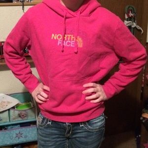 Pink North Face Hoodie