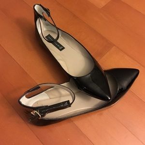 Steven by Steve Madden black patent leather flats