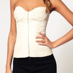 ASOS Front Zip Multi Stitch Corset