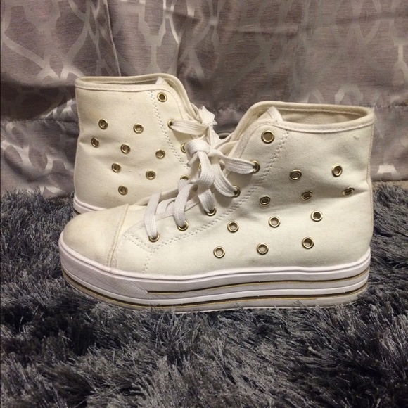 Platform high-top sneakers.