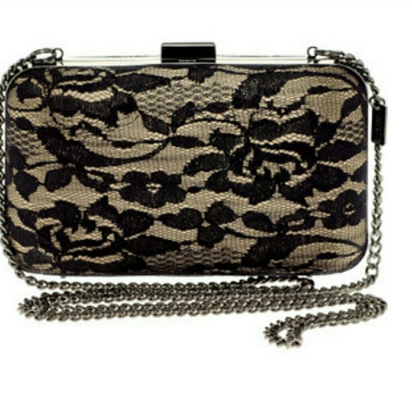 NEW Nine West Party Lace Box Clutch w/ dust bag