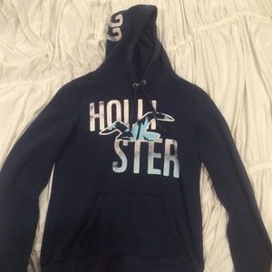 Navy Blue Hollister Sweat Shirt