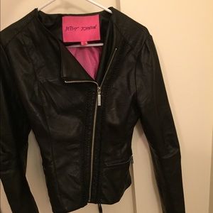 Betsey Johnson Leather Corset Jacket (Medium)