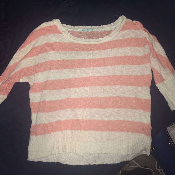 Striped cotton candy pink sweater
