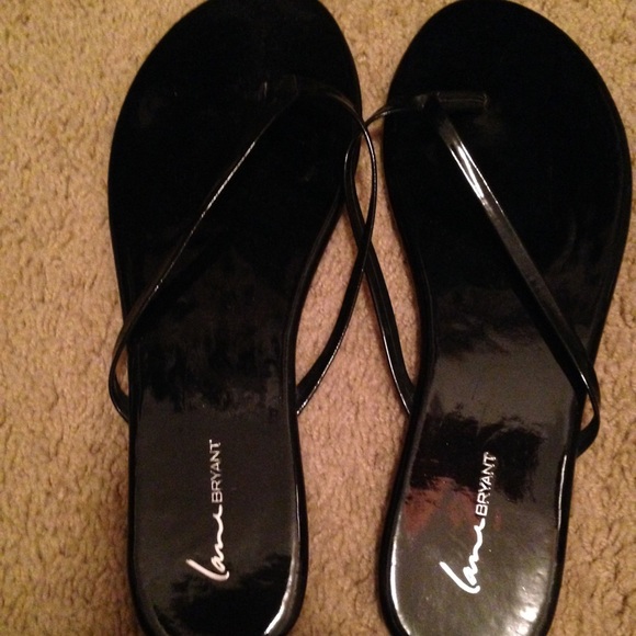Lane Bryant Black Flip Flops
